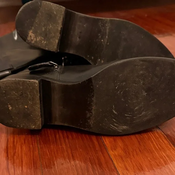 Black Leather Riding Boots - Picture 3 of 4